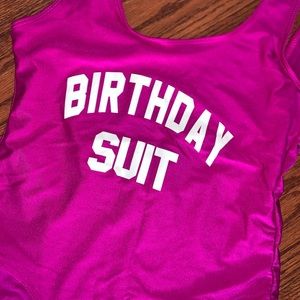 One piece “Birthday Suit” Swimsuit